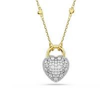 Idyllia pendant mixed cuts heart withe