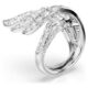 Vienna cocktail ring mixed swan white rhodium