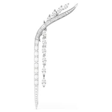 Mesmera brooch mixed cut white rhodium plated
