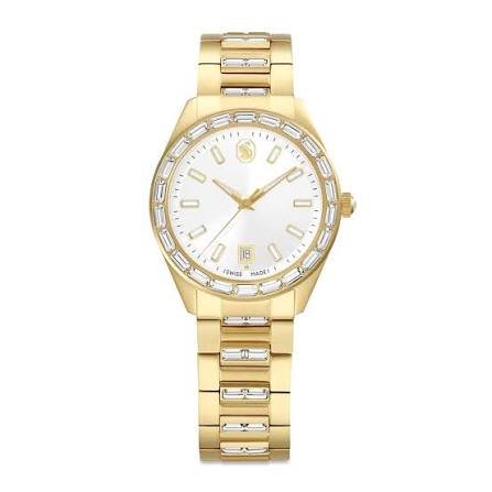 Matrix date watch swiss made gold tone