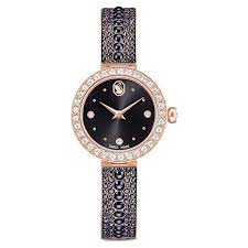 Matrix pearl watch swiss made crystal bracelet black
