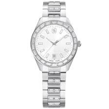Matrix date watch swiss made metal bracelets silver