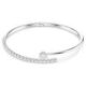 Matrix bangle round white rhodium plated