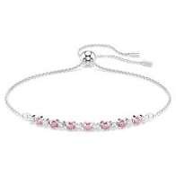 Matrix bracelet round cut pink rhodium plated