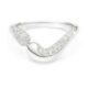 Classica open ring round cut white silver