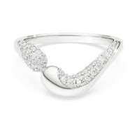 Classica open ring round cut white silver