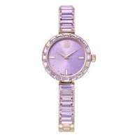 Matrix bangle watch crystal bracelet purple champagne